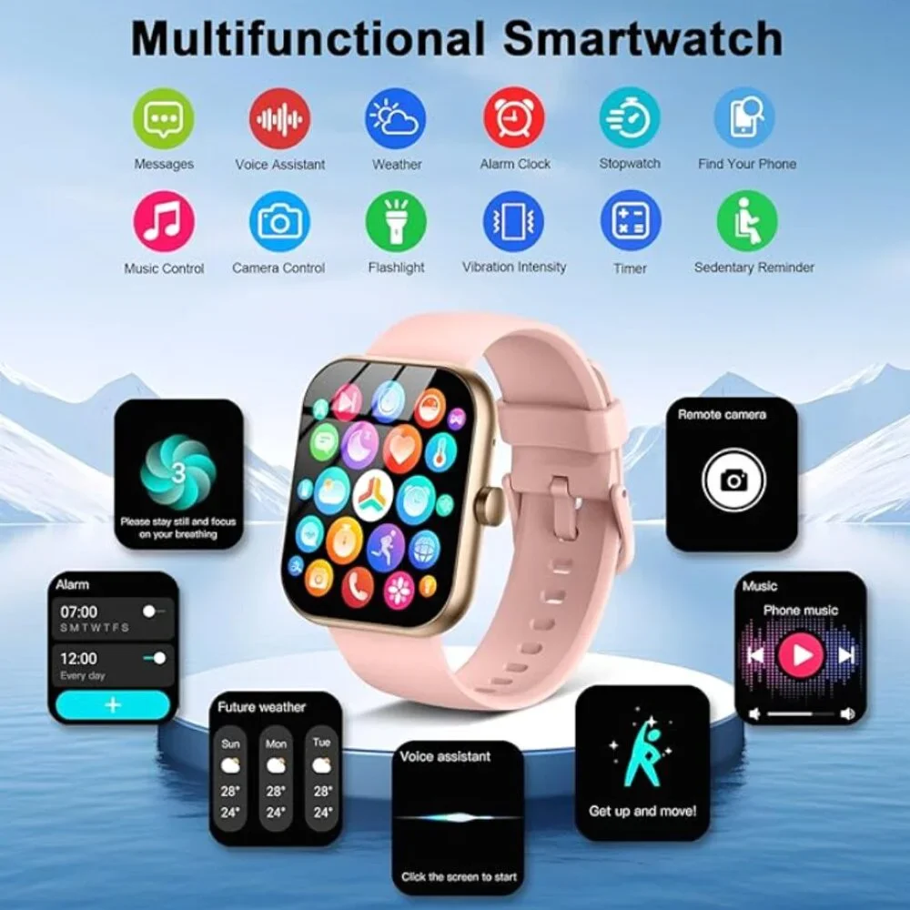 Motast Smart Watch 1.96” HD Touch Screen P99 Sports Fitness Tracker Android iOS